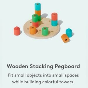 Lovevery Wooden Stacking Pegboard Montessori Toy Adventurer Play kit 16-18 Mth.
